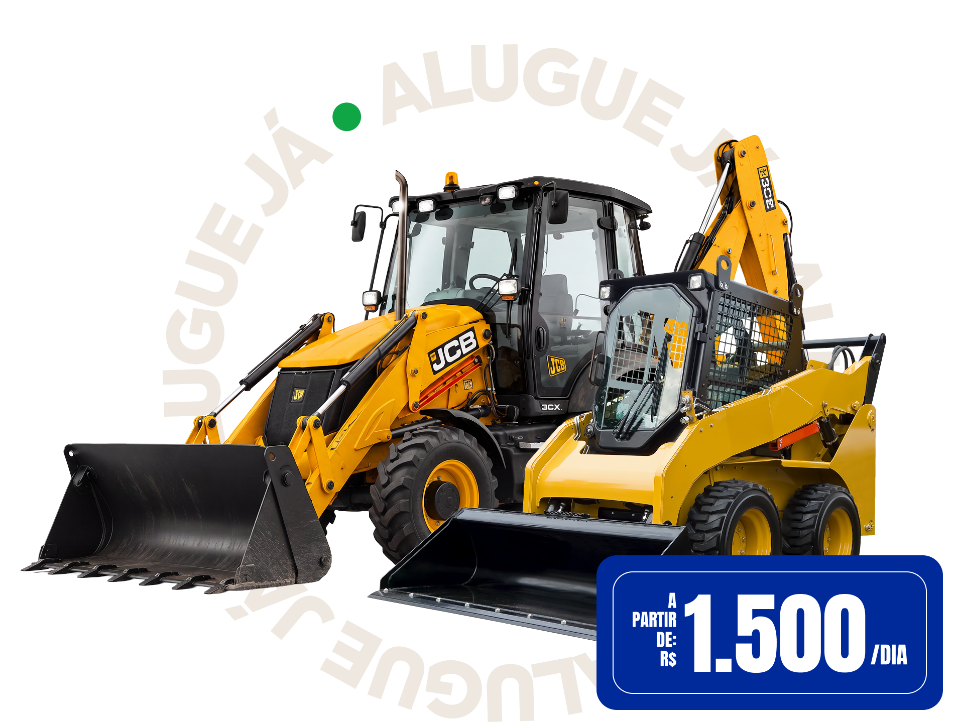 Miniescavadeira e retroescavadeira disponíveis para aluguel por diária em Rondonópolis